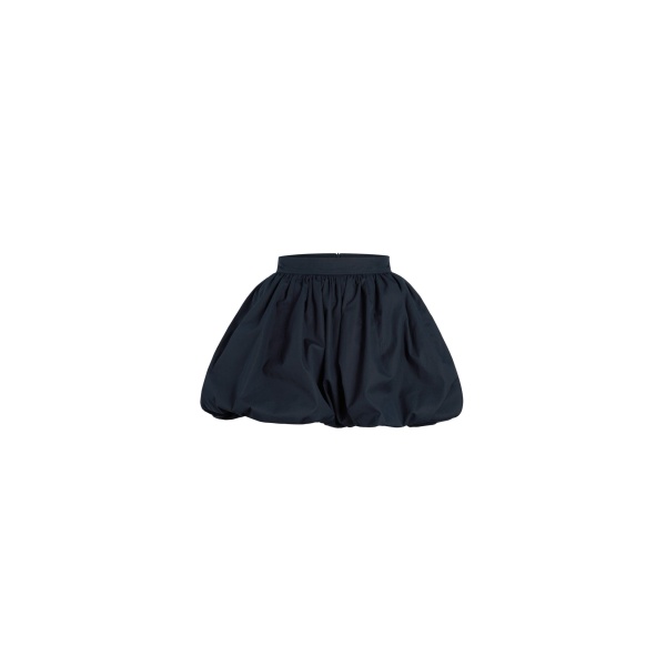 Patou Bubble mini skirt in Navy Black organic cotton poplin
