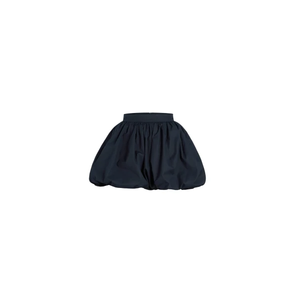 Patou Bubble mini skirt in Navy Black organic cotton poplin