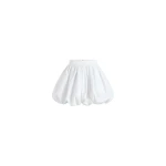 Patou Bubble mini skirt in White organic cotton poplin