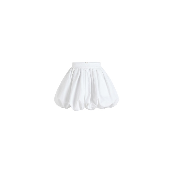 Patou Bubble mini skirt in White organic cotton poplin
