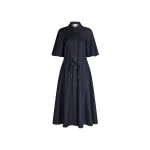 Patou Buttoned midi dress in Blue Mountain Rodeo cotton blend denim