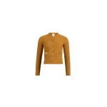 Patou Cable cardigan in Cider wool and cashmere