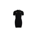 Patou Cable mini dress in Black wool and cashmere