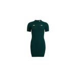 Patou Cable mini dress in Imperial Green wool and cashmere