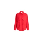 Patou Cargo blouse in Elixir Red organic cotton poplin