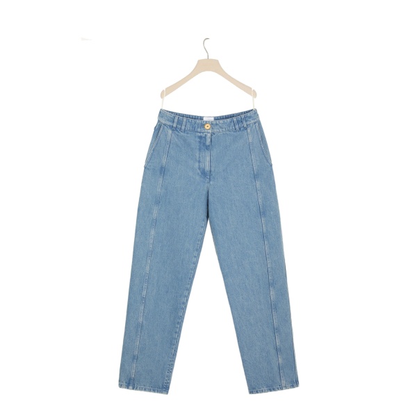 Patou Cargo trousers in Ice Blue organic cotton denim