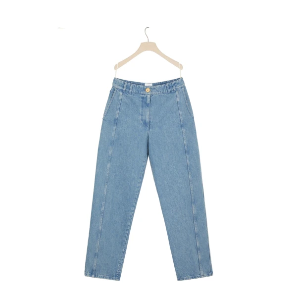 Patou Cargo trousers in Ice Blue organic cotton denim
