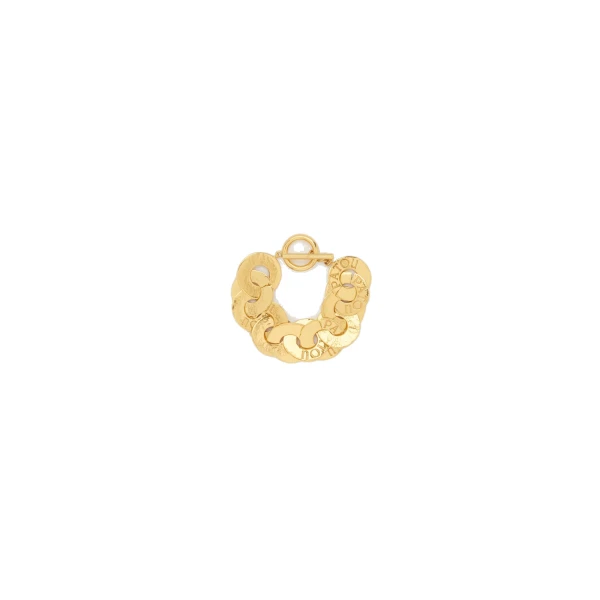 Patou Coin bracelet in gold-plated brass
