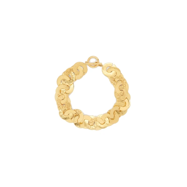 Coin choker in gold-plated brass