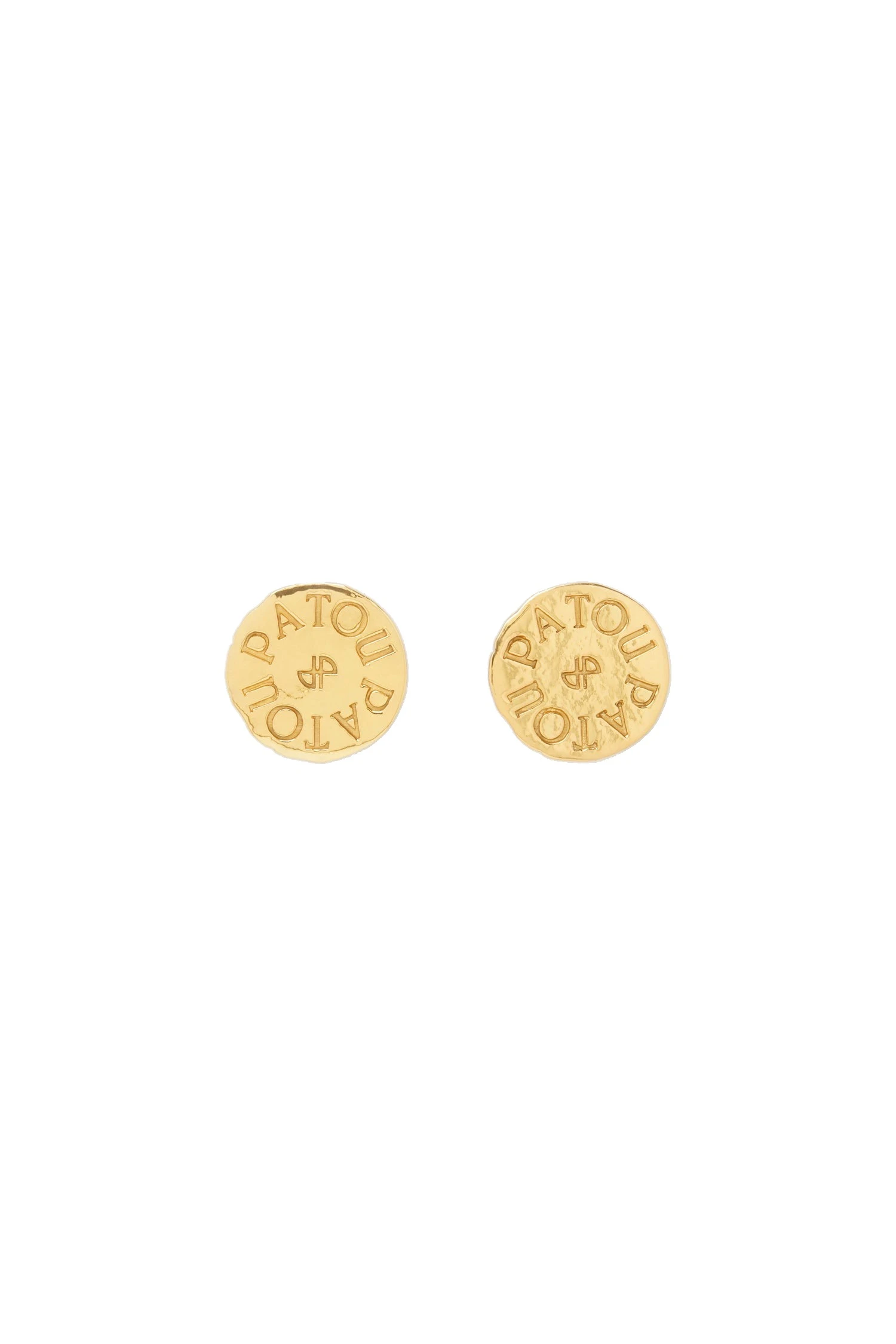 Patou Coin clip earrings in gold-plated brass | Jewelry | Coveti Patou Coin clip earrings in gold-plated brass