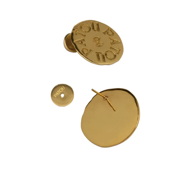 Coin earrings in gold-plated brass - Image 2