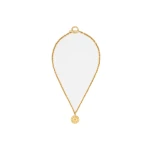 Patou Coin pendant necklace in gold-plated brass
