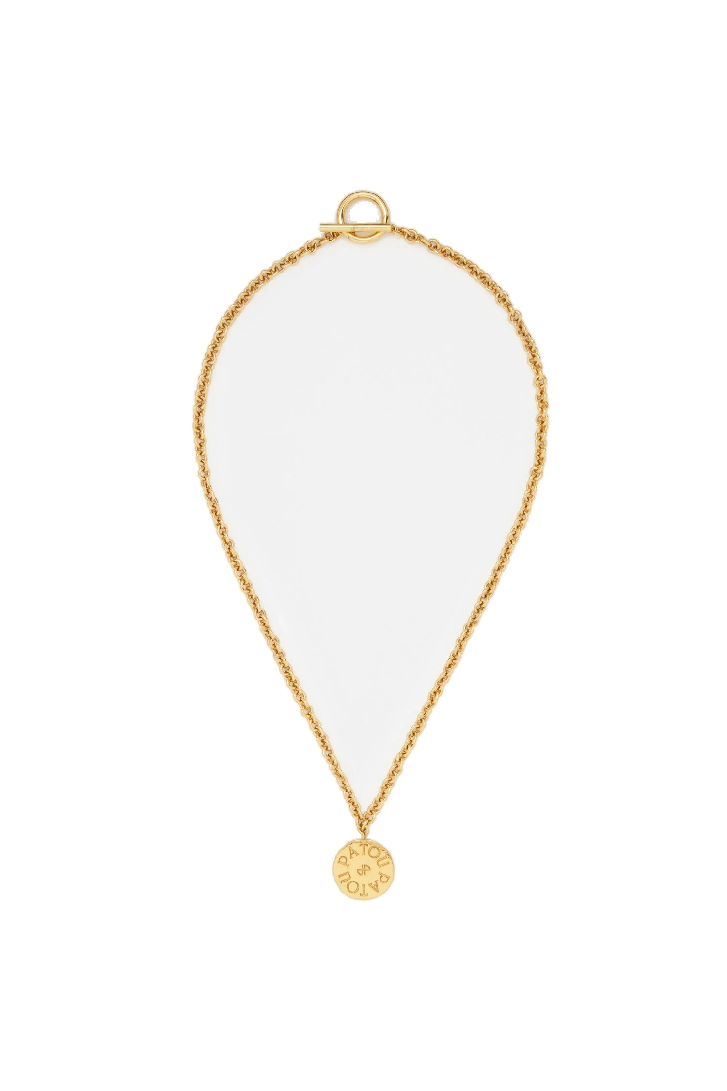 Patou Coin pendant necklace in gold-plated brass | Coveti Patou Coin pendant necklace in gold-plated brass