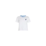 Patou Contrast collar t-shirt in Small Provence Blue organic cotton