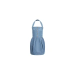 Patou Cotton blend denim mini corset dress in Riviera Sky Blue
