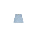 Patou Cotton blend mini trapeze skirt in Riviera Sky Blue