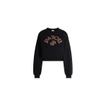 Patou Cropped Patou organic cotton sweatshirt in Black