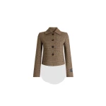 Patou Cropped buttoned jacket in Autumn Prince of Wales
