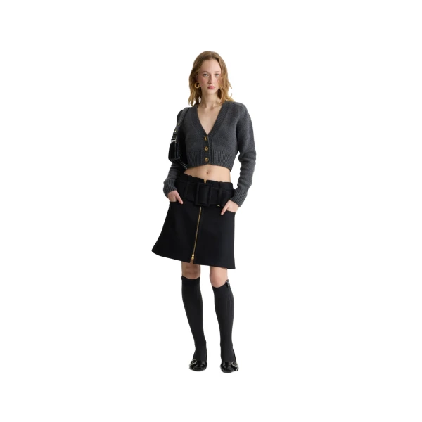 Cropped cardigan in Mercury wool and cashmere - Image 2