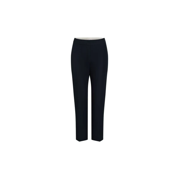 Cropped trousers in Navy Black lightweight recycled nylon