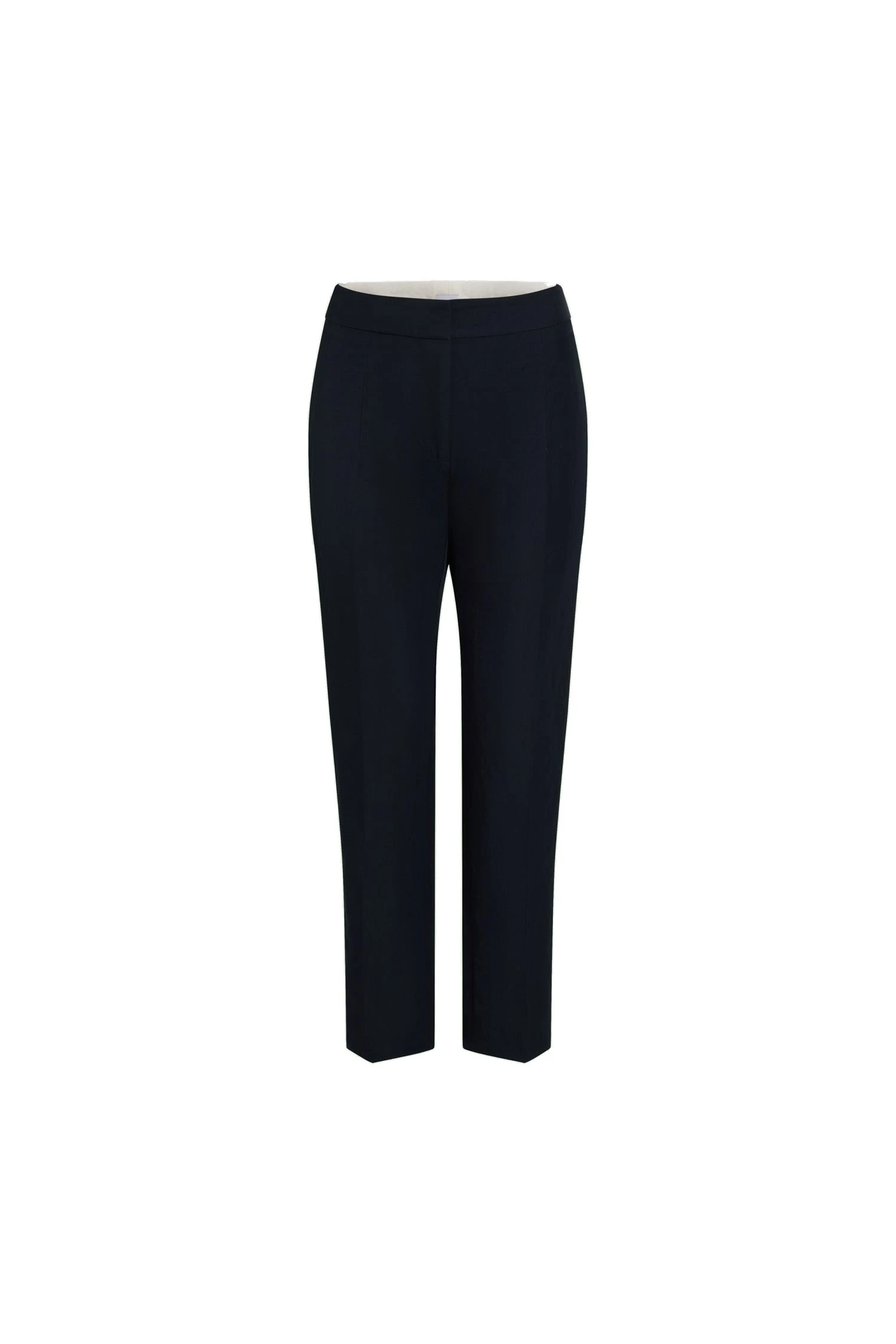 Patou Cropped trousers in Navy Black lightweight recycled nylon | Pants | Coveti Patou Cropped trousers in Navy Black lightweight recycled nylon