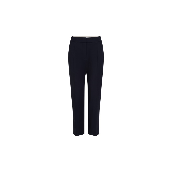 Patou Cropped trousers in Navy Black sustainable technical wool twill