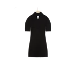 Patou Cut-out mini dress in Black sustainable alpaca blend