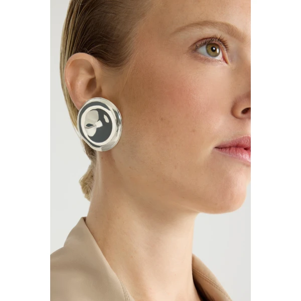 Disc clip PM clip-on earrings in Silver - Image 3
