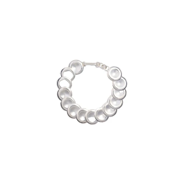 Disc short PM choker necklace in Silver