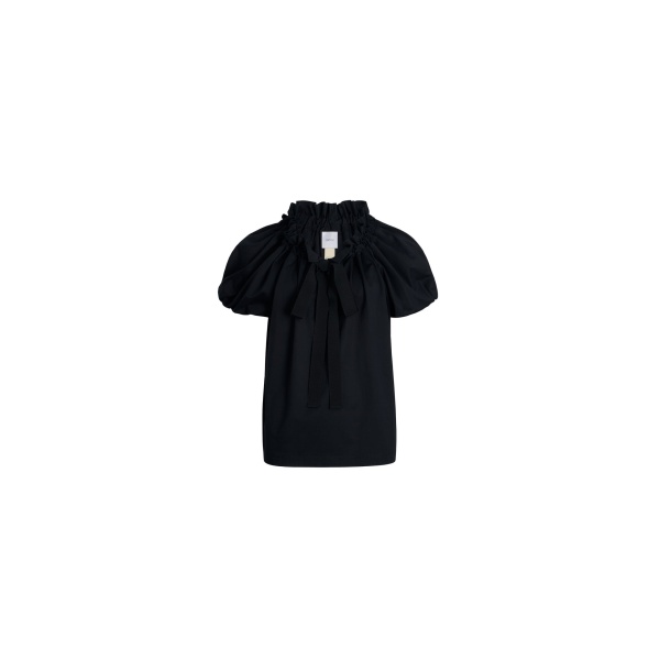 Patou Drawstring t-shirt in Black organic cotton