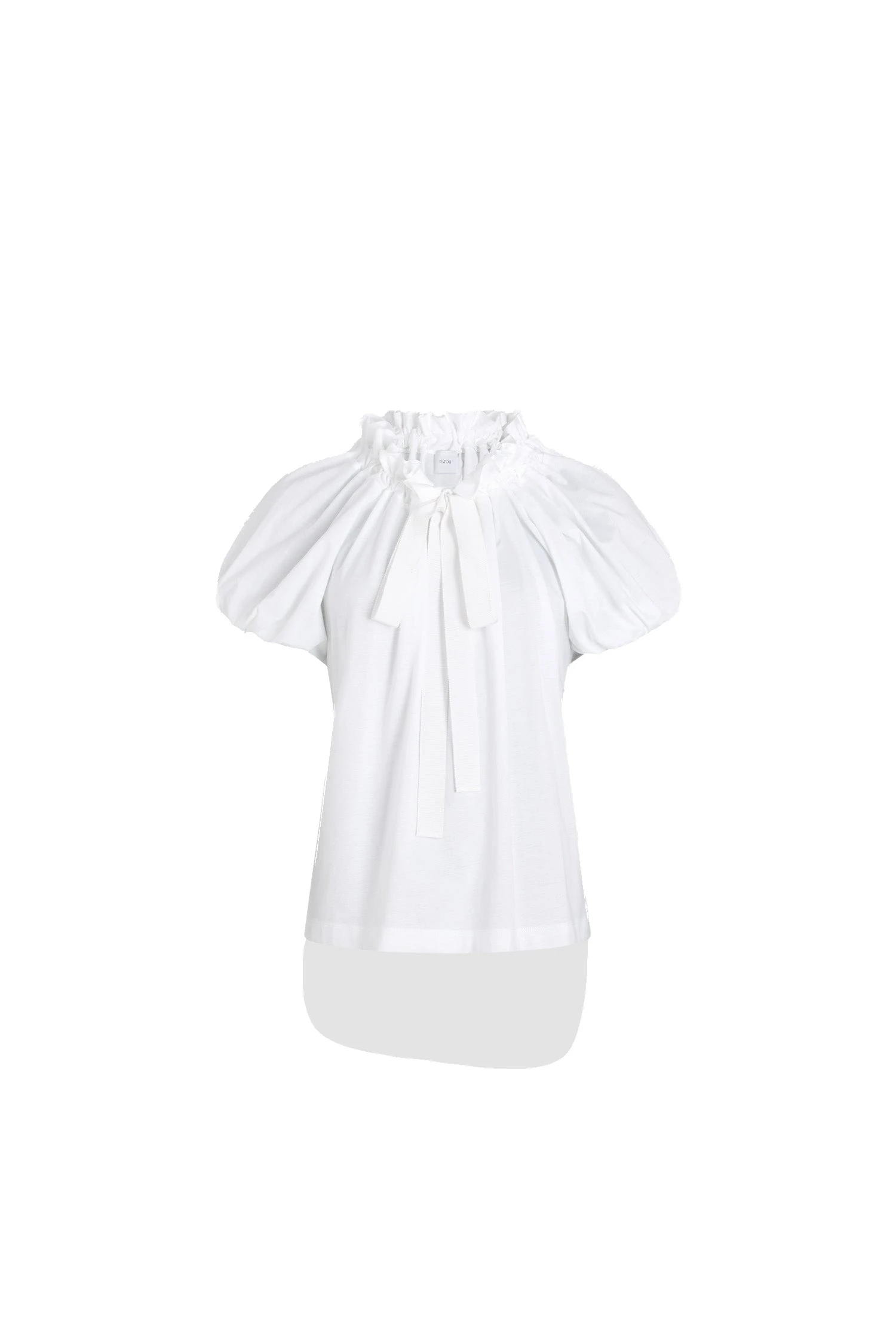 Patou Drawstring t-shirt in White organic cotton | Tops | Coveti Patou Drawstring t-shirt in White organic cotton