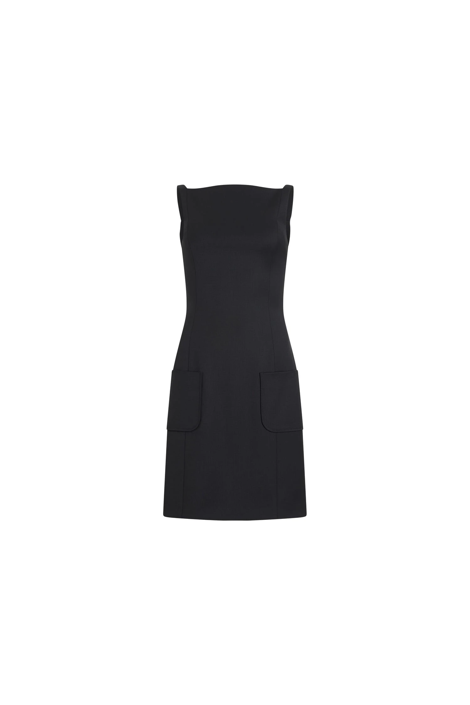 Patou Eco-friendly blended wool strapless sheath dress | Coveti Patou Eco-friendly blended wool strapless sheath dress in Black