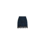 Patou Eco-friendly cotton blend lace iconic mini skirt in Deep Sea Blue