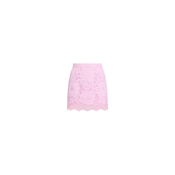Patou Eco-friendly cotton blend lace iconic mini skirt in Pink Parfait