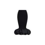 Patou Eco-friendly cotton blend long skirt with recycled faille ruffle detail in Black