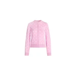Patou Eco-friendly cotton blend polka dot cardigan in Candy Pink Polka Dots