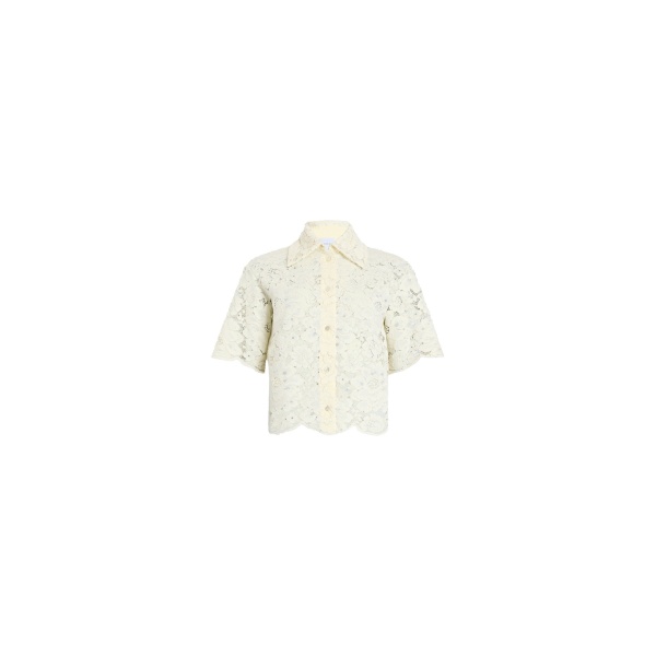 Patou Eco-friendly cotton blend short-sleeved shirt in Lemonade