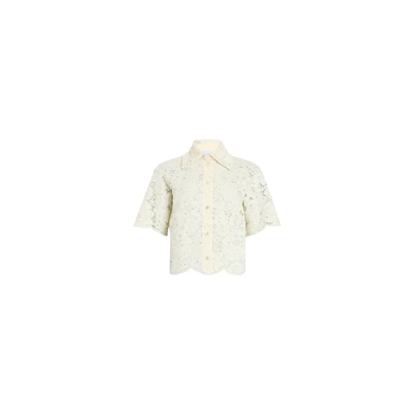 Patou Eco-friendly cotton blend short-sleeved shirt in Lemonade