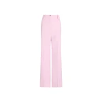 Patou Eco-friendly wool wide straight leg trousers in Orchid Ice