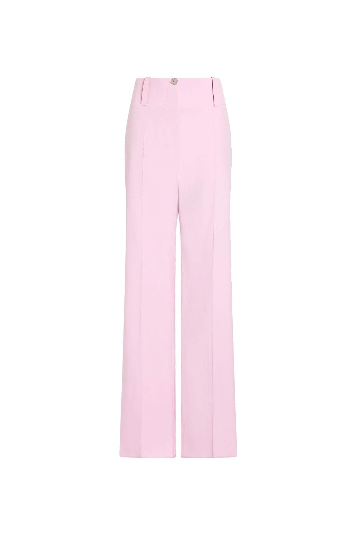 Patou Eco-friendly wool wide straight leg trousers in Orchid Ice | Pants | Coveti Patou Eco-friendly wool wide straight leg trousers in Orchid Ice