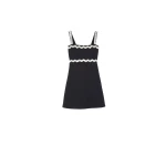 Patou Embellished mini dress in Black cotton tweed