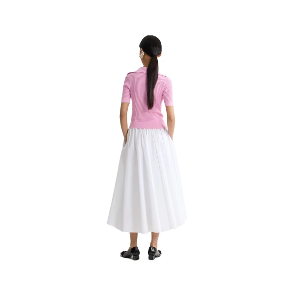 Embroidered cotton polo shirt in Orchid Ice - Image 3