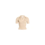 Patou Embroidered cotton polo shirt in Safari Sand
