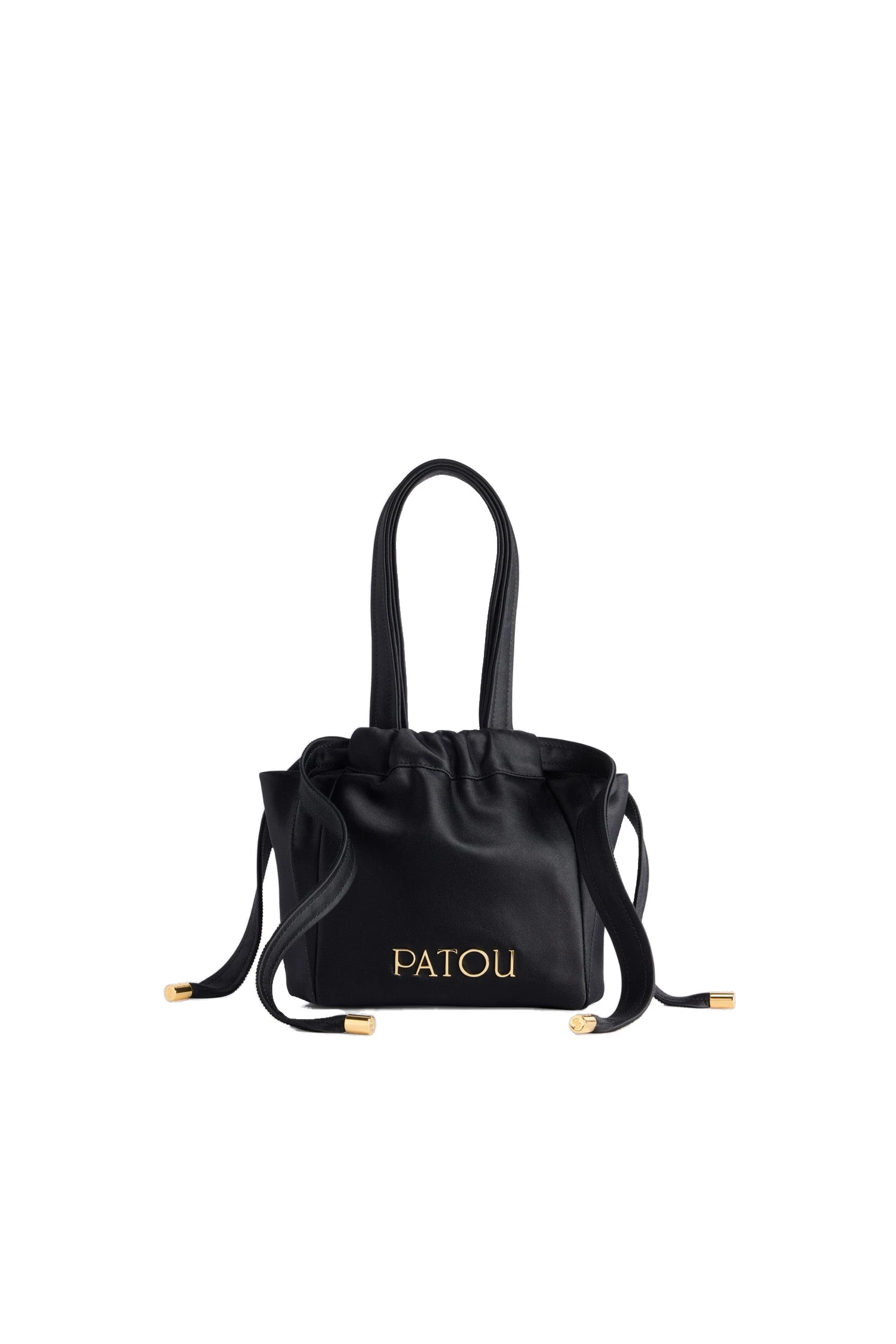 Patou Evening pouch in recycled satin | Buy Designer Bags at Coveti Patou Evening pouch in Black recycled satin