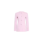 Patou Fitted collarless wool blend jacket