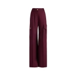 Patou Flared cargo trousers in Syrah recycled wool blend flannel