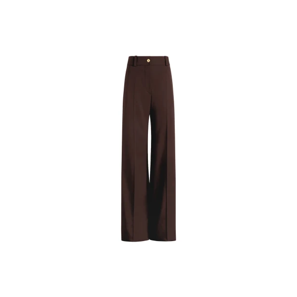 Flared tailored trousers in Smoked Ebony sustainable technical wool