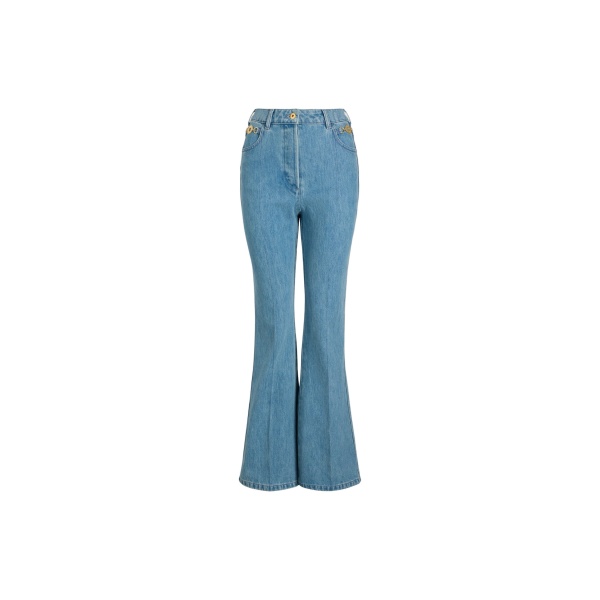 Patou Flared trousers in Ice Blue organic cotton denim