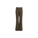 Patou Flared trousers in Java Brown organic cotton gabardine