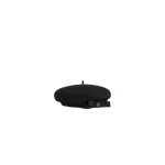 Patou Grosgrain beret in Black wool felt